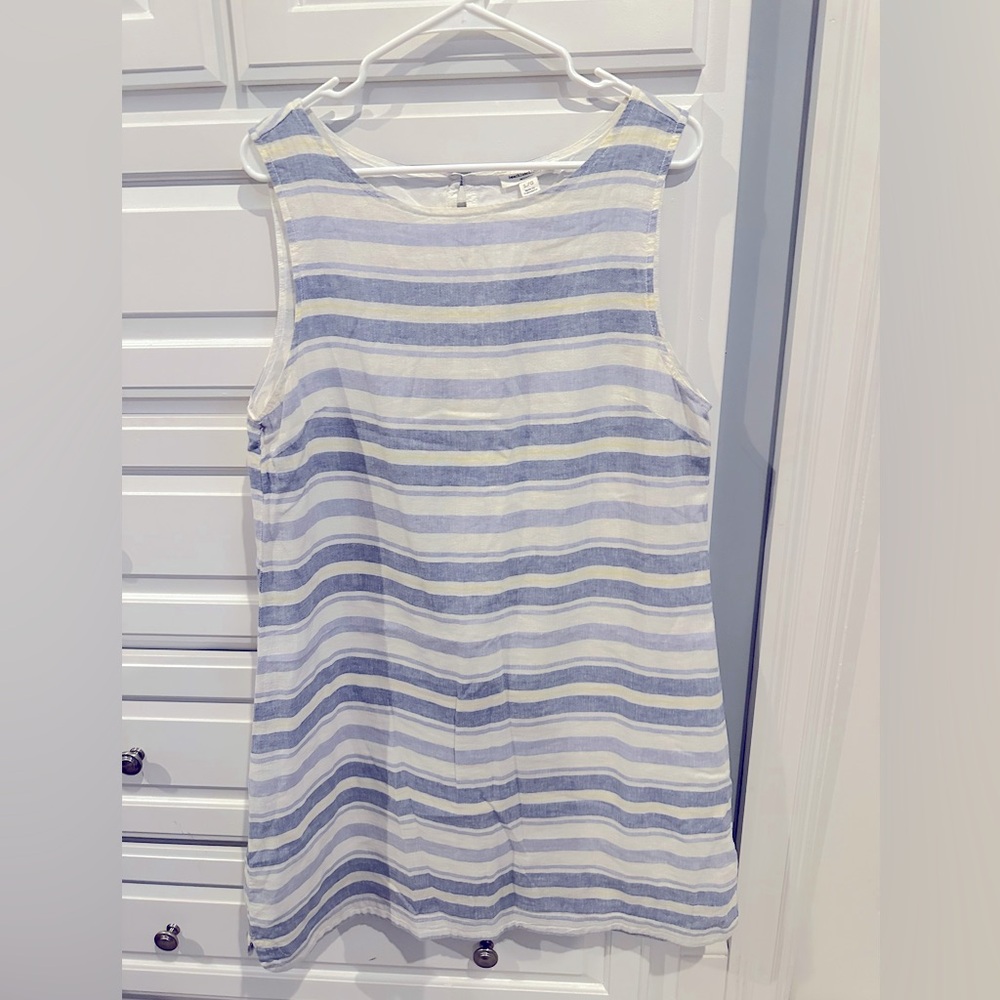 beachlunchlounge Striped Mini Dress in Blue and White